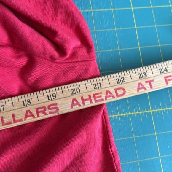 Chico's Zenergy Women's Red Open Front Cardigan Sweater Fringe 3/4 Sleeves sz L - Picture 4 of 5